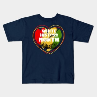 White Black History Month Love Kids T-Shirt